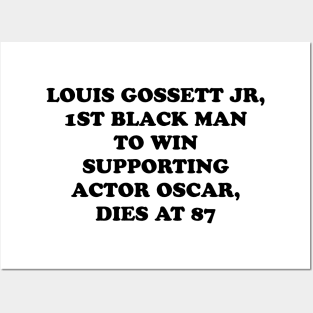 Louis Gossett Jr, 1st Black Man to Win Supporting Actor Oscar, Dies at 87 Posters and Art